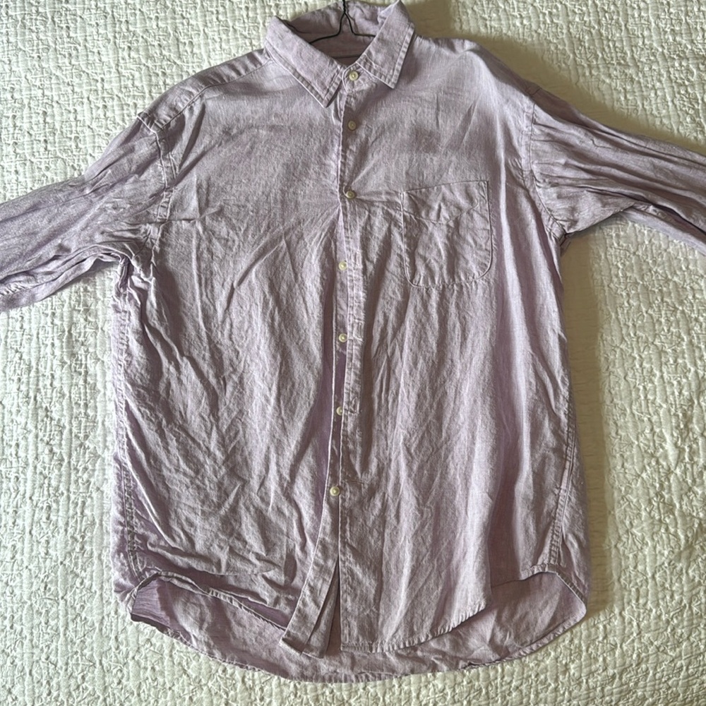 Jos A Bank Purple Linen Shirt